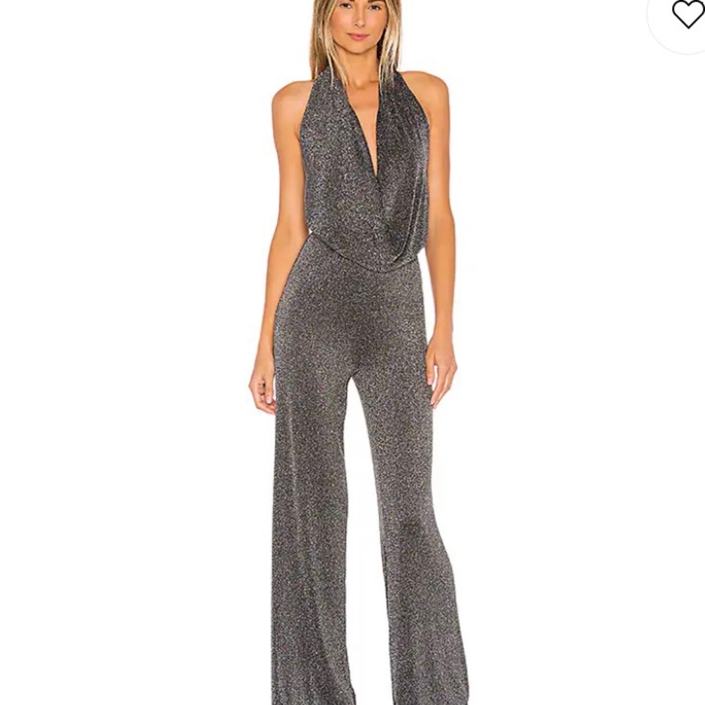 NWT! Superdown x revolve glitter cowl jumpsuit